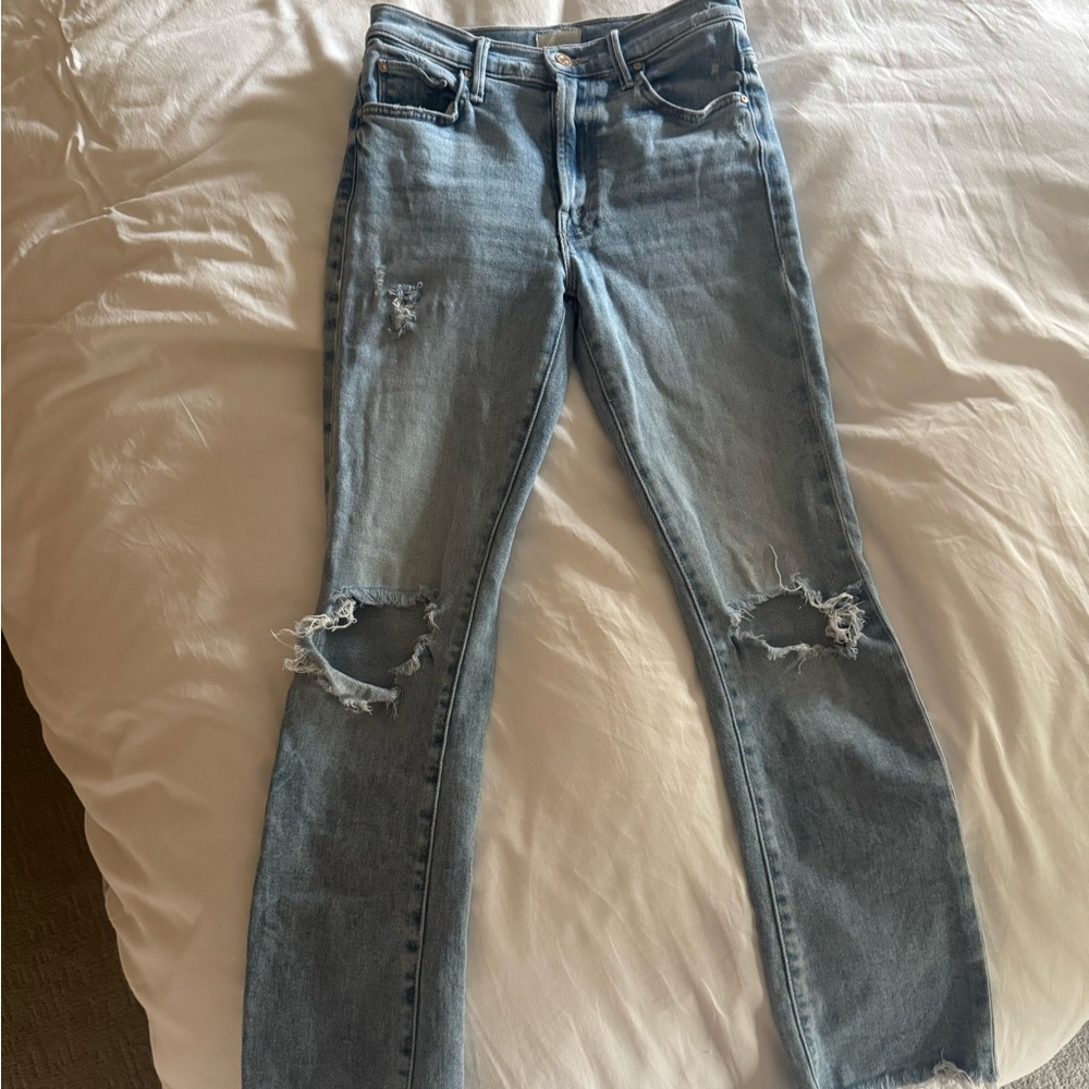 Mother size 25 Distressed Light Blue Women's Jeans
